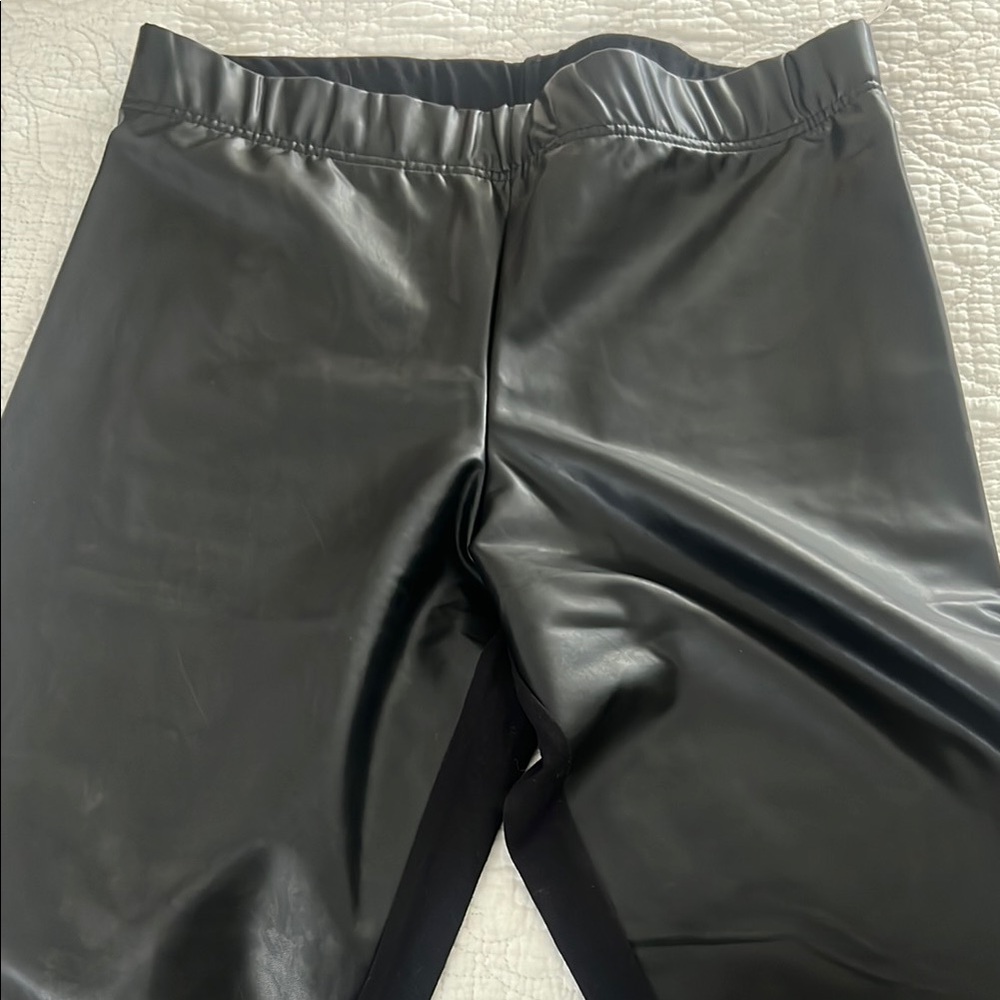 Black Faux Leather Leggings